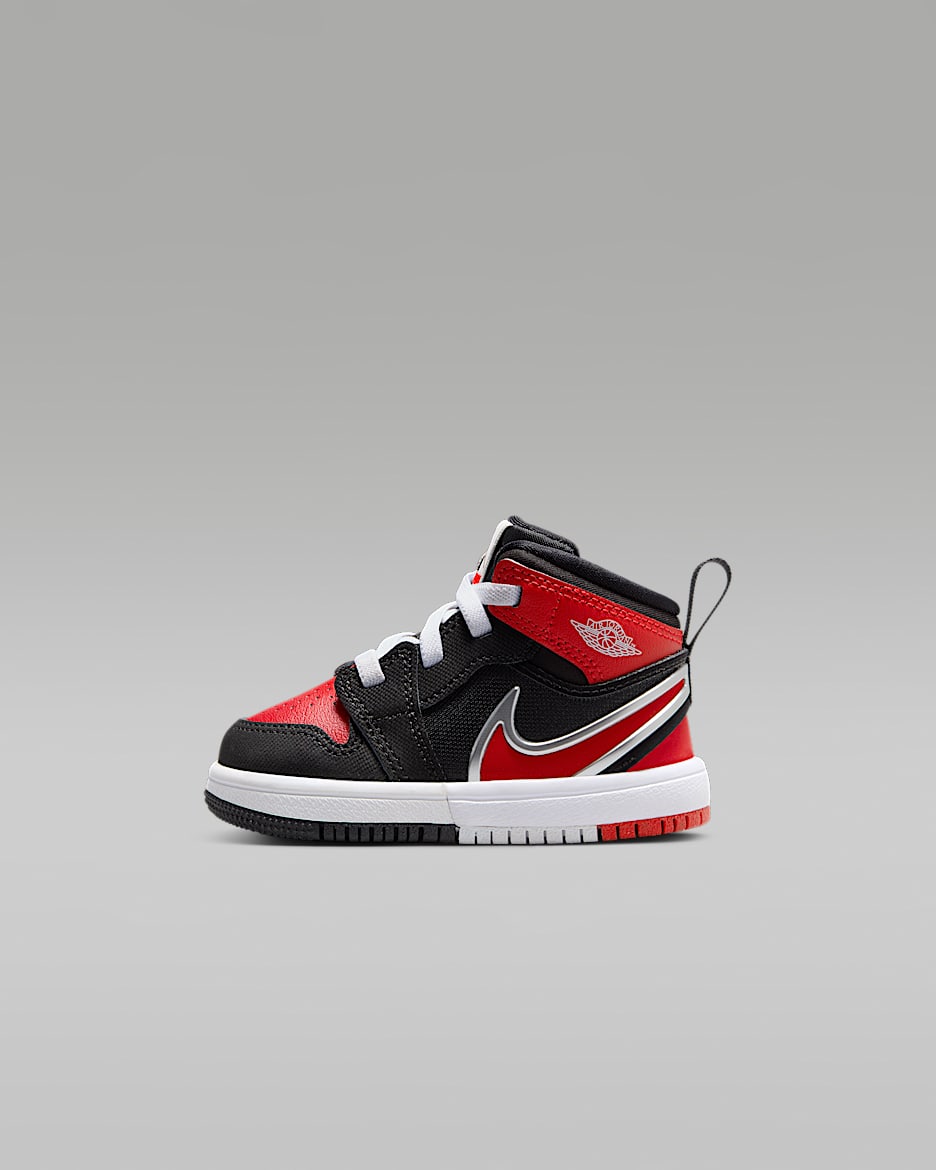 Red jordan 1 mid sales